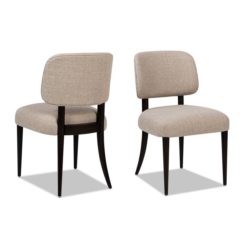 Harriet – Split Back Upholstered Dining Side Chair (Set of 2) – Merino Gray