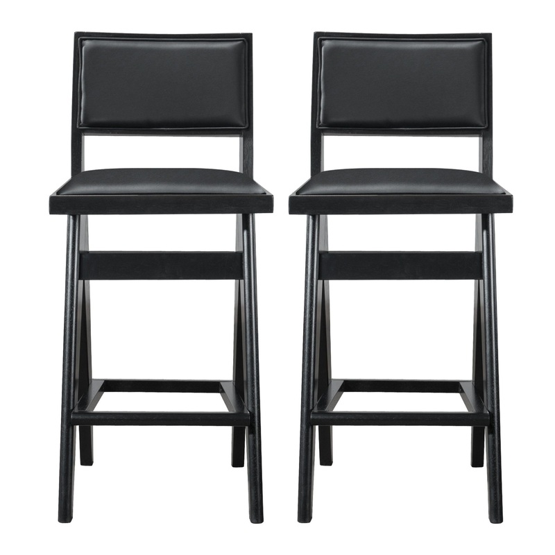 Keira – Bar Stool (Set of 2) – Black