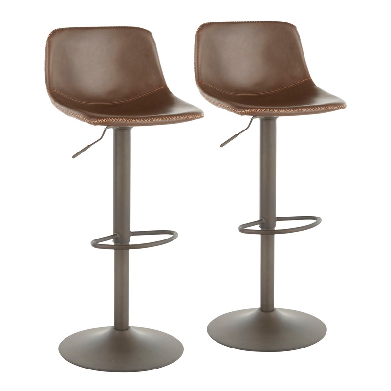 Duke – Industrial Adjustable Barstool (Set of 2)