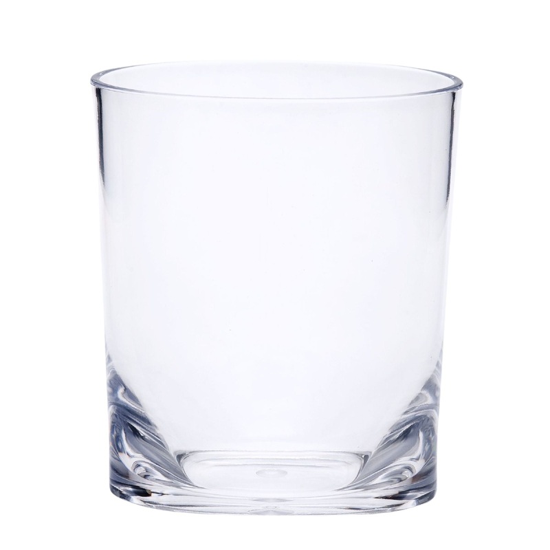 Halo – Leading Ware Oval Acrylic Glasses (Set of 4) Dof, Bpa Free, 12Oz Plastic Drinkware – Clear