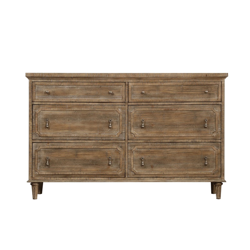 Ludin – 6 Drawer Dresser – Taupe