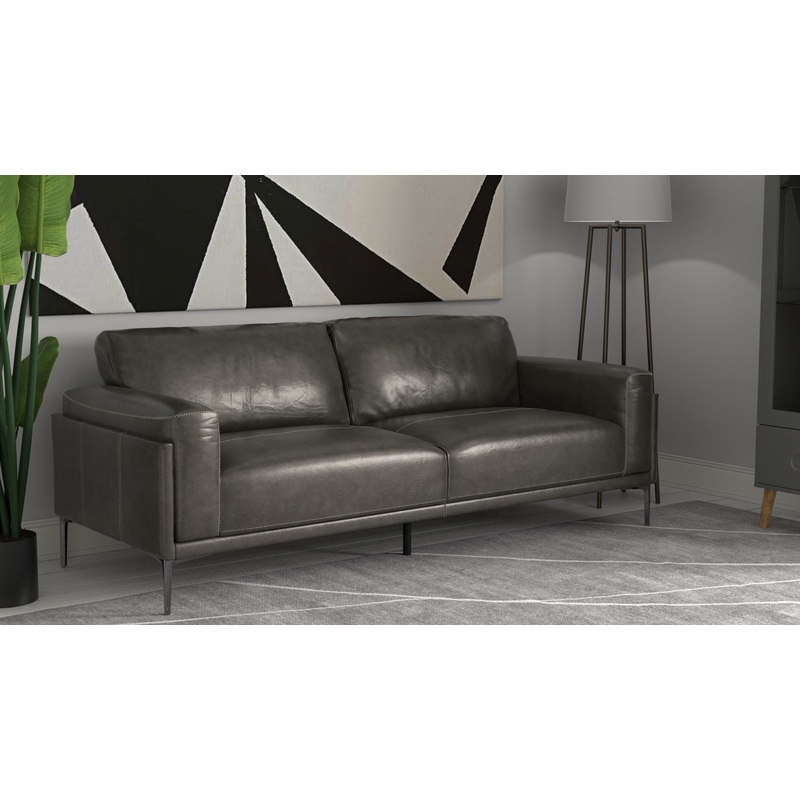 Onyx – Leather Sofa – Gray
