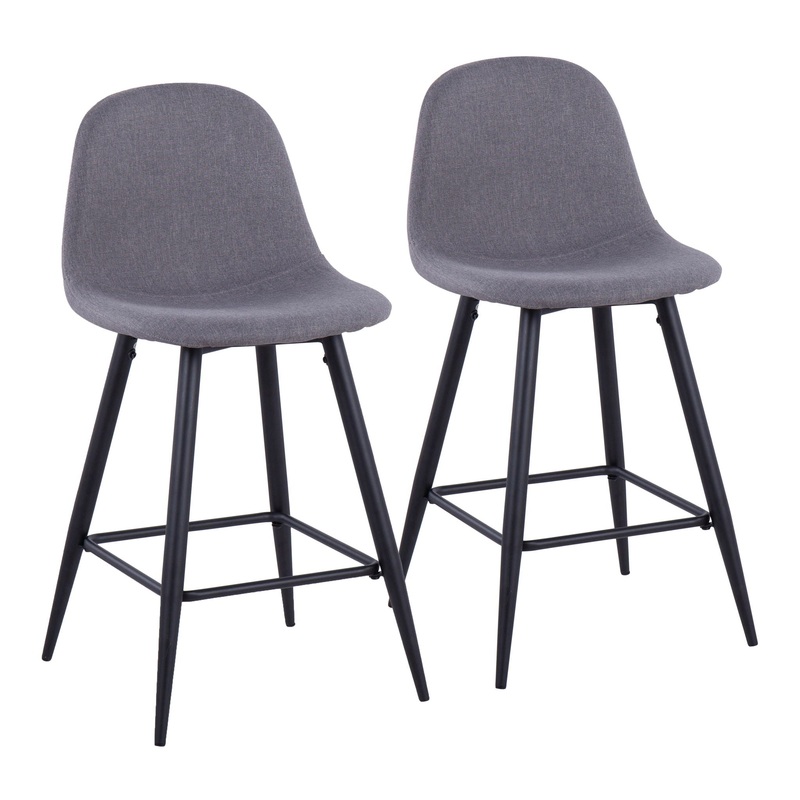 Pebble – Mid Century Casual Comfort Modern Counter Stool (Set of 2)