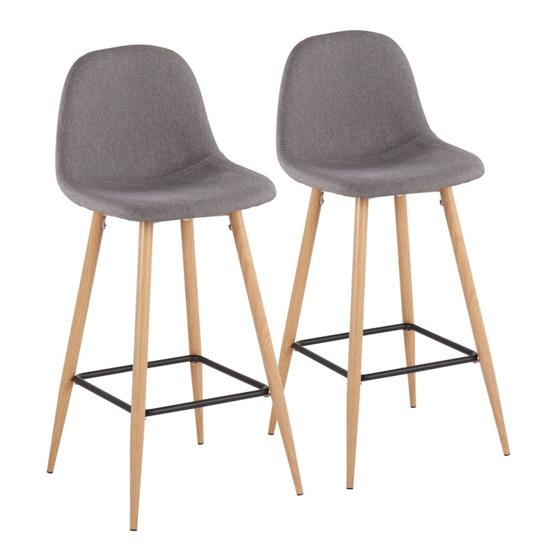 Pebble – Mid Century Modern Barstool (Set of 2)