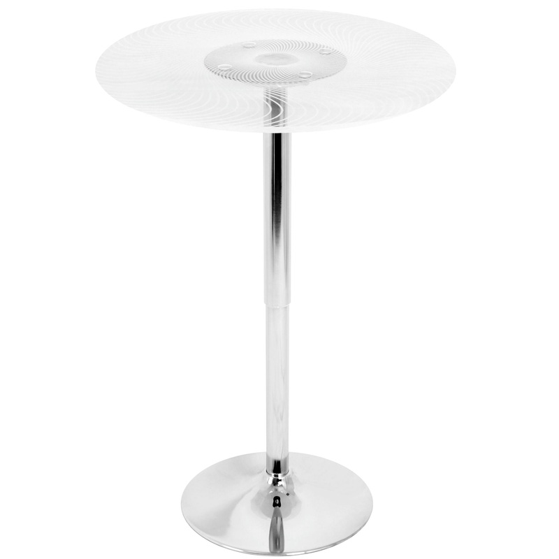 Spyra – Contemporary Light Up Adjustable Bar Table – Multi