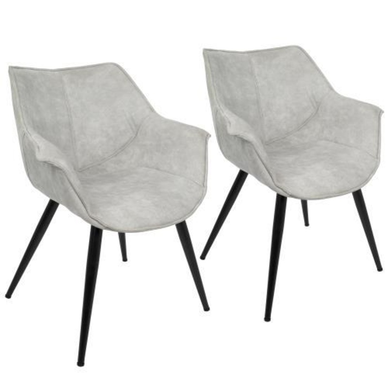 Wrangler – Industrial Chair (Set of 2) – Light Gray