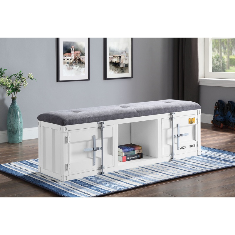 Cargo – Bench With Storage|White|Dark Gray|Blue|Red