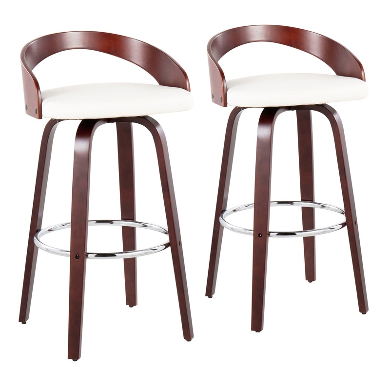 Grotto – Mid Century Elegant Design Modern Barstool With Swivel (Set of 2)