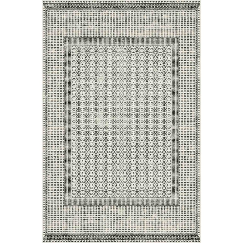 Macau – Non – Slip Accent Rug – White / Gray