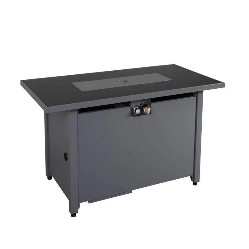 Outdoor Fire Pit Table With Lid, High-Quality Materials – Black