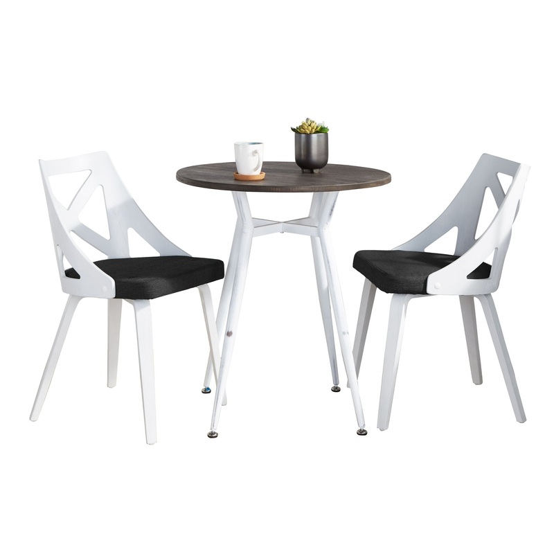 Clara Charlotte – 3 Piece Round Dinette Set Vintage With Rounded