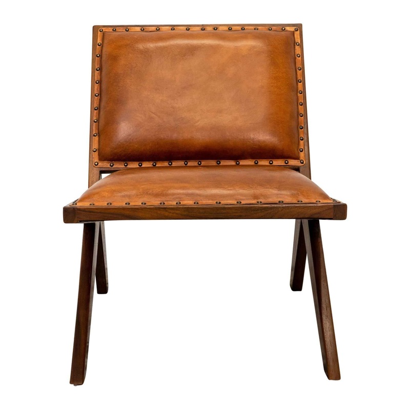 Colin – Lounge Chair – Brown / Tan