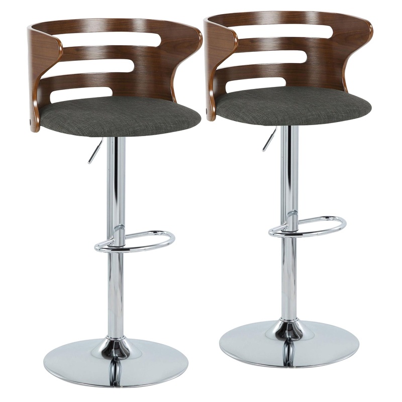 Cosi – Mid-Century Modern Adjustable Barstool With Swivel (Set of 2)
