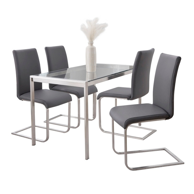 Fuji Foster – Contemporary Dining Set l, Glass 5 Piece