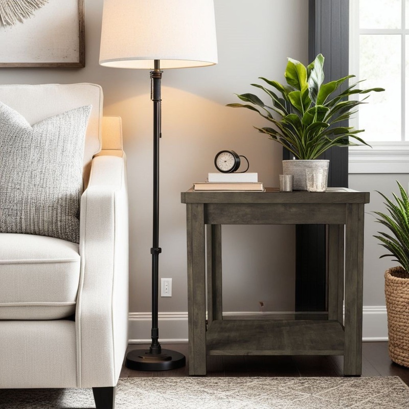 Joshua Creek – Side Table – Barnwood