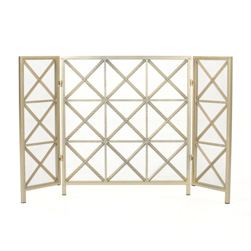 Margaret – 3 Panel Fireplace Screen Iron