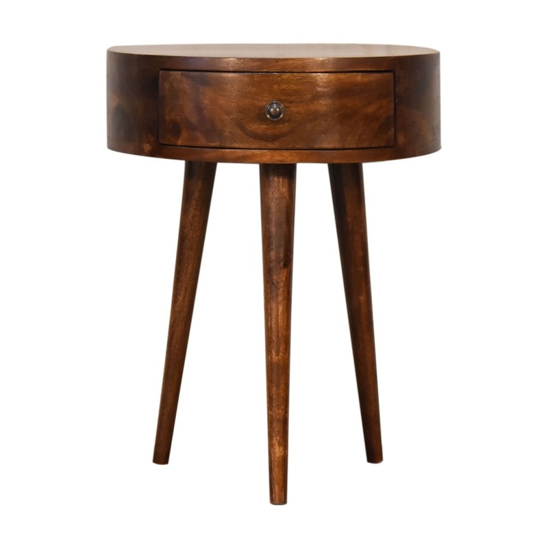 Semi Circle Nightstand – Chestnut