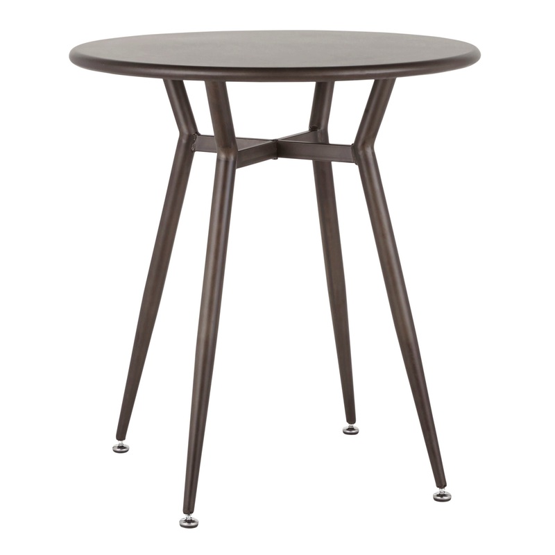 Clara – Industrial Round Dinette Table – Antique