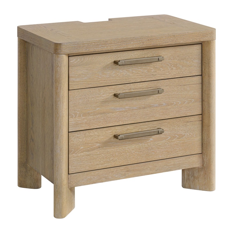 Clove – 3 Drawer Nightstand – Tan