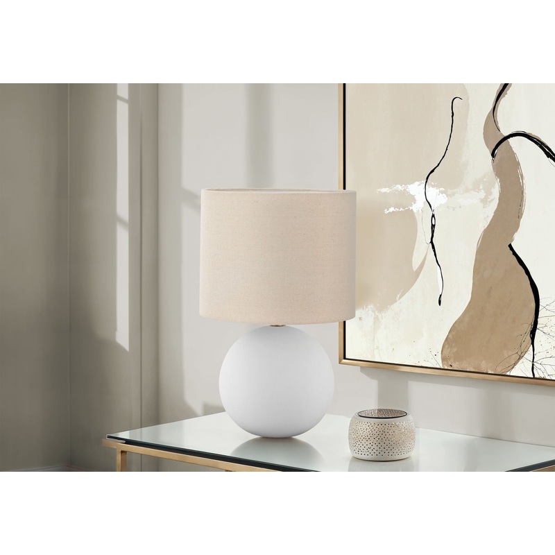 Contemporary Lighting, Table Lamp, Resin, Ceramic – Cream