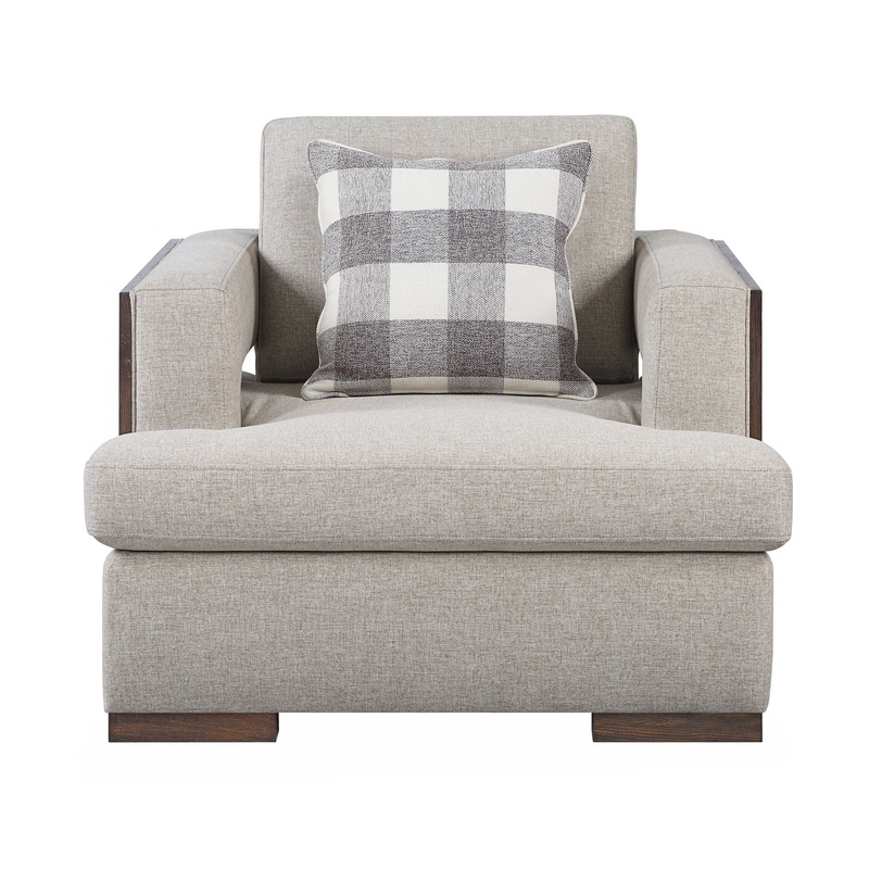 Niamey – Chair With 1 Toss Pillow – Walnut