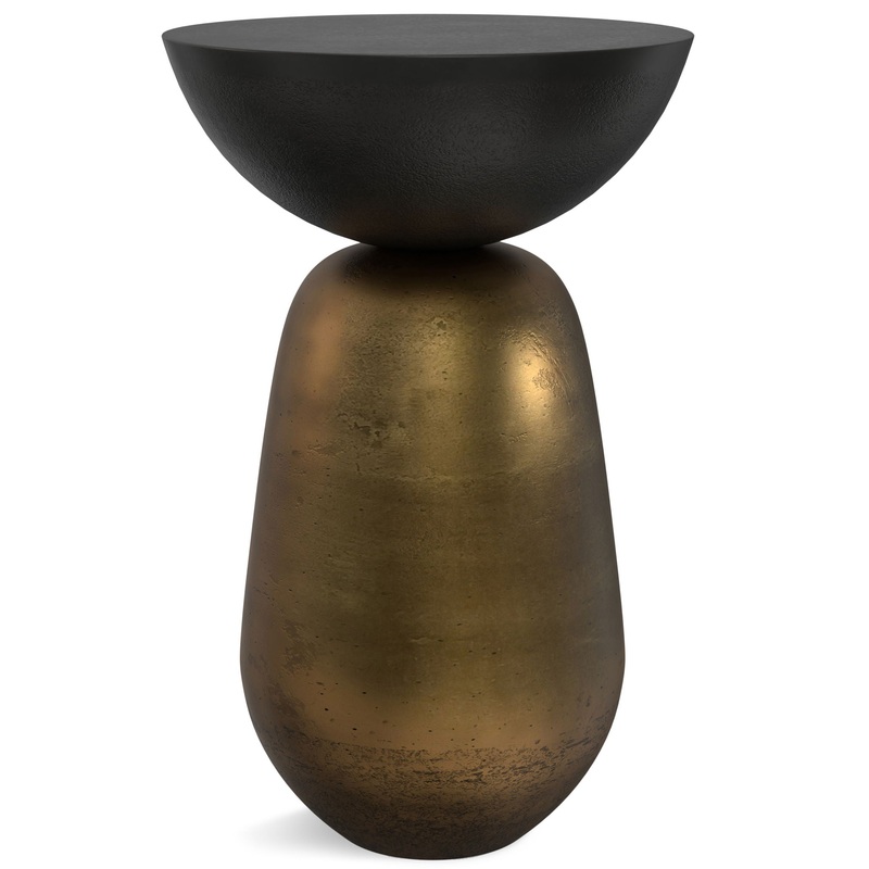 Clement – Cast Aluminum Side Table – Black