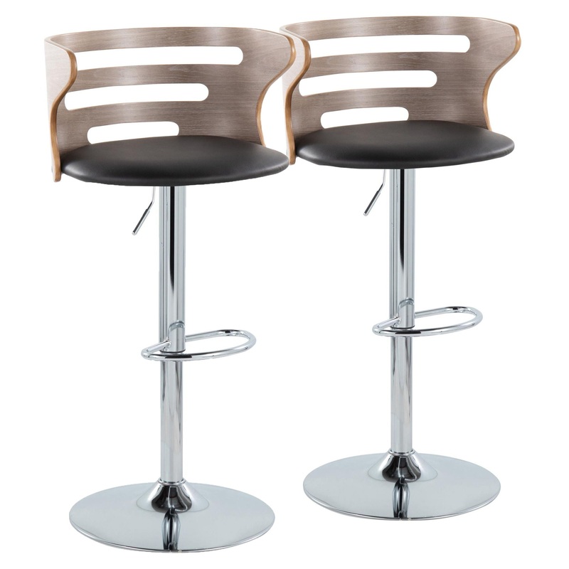 Cosi – Sophisticated Design Adjustable Barstool With Swivel (Set of 2)