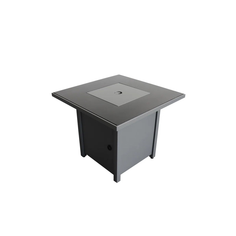 Durable Construction Outdoor Fire Pit Table With Lid – Gray
