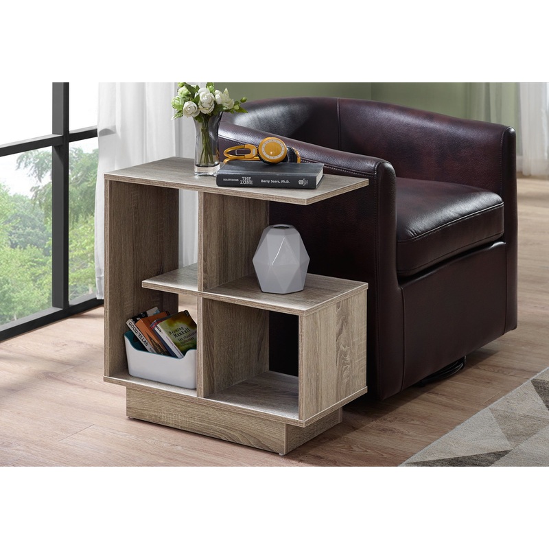 Accent Side Table, Narrow, Small, 3 Tier, Contemporary & Modern
