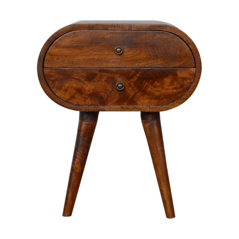Circular Nightstand – Chestnut