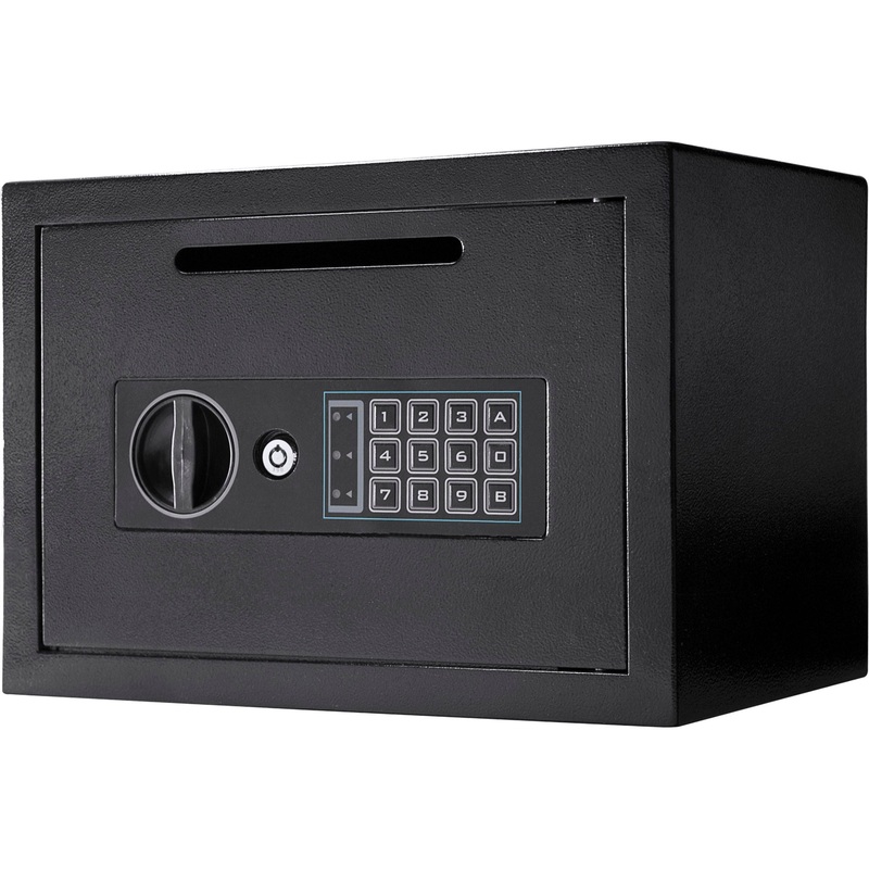 Compact Keypad Depository Safe – Black