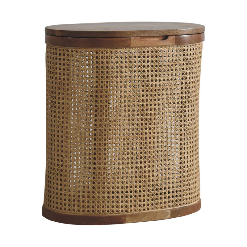 Larissa – Lid Up Storage Stool – Oak