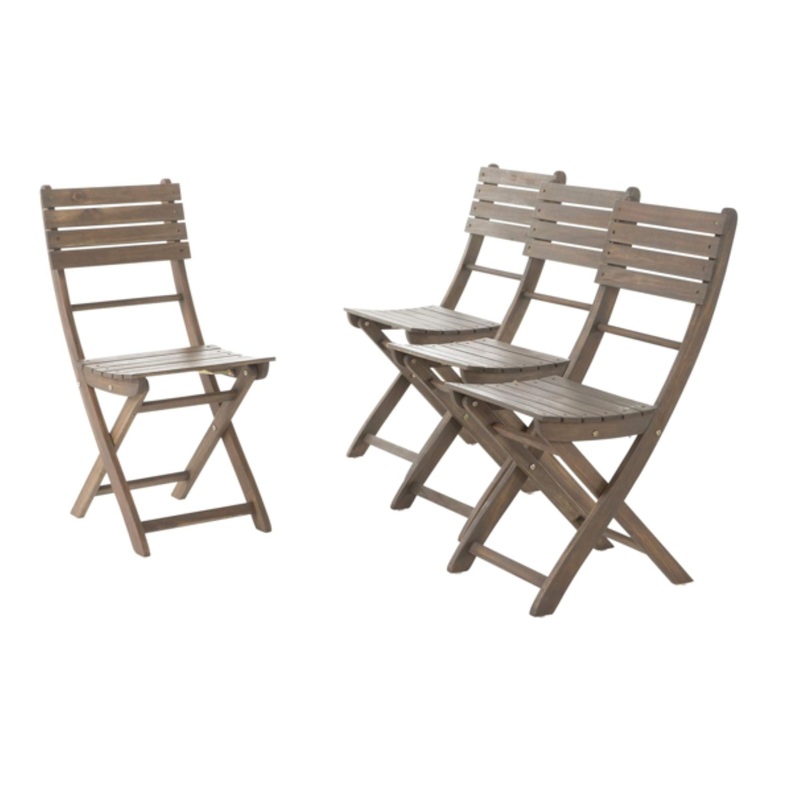 Positano – 4 Piece Foldable Chair – Gray