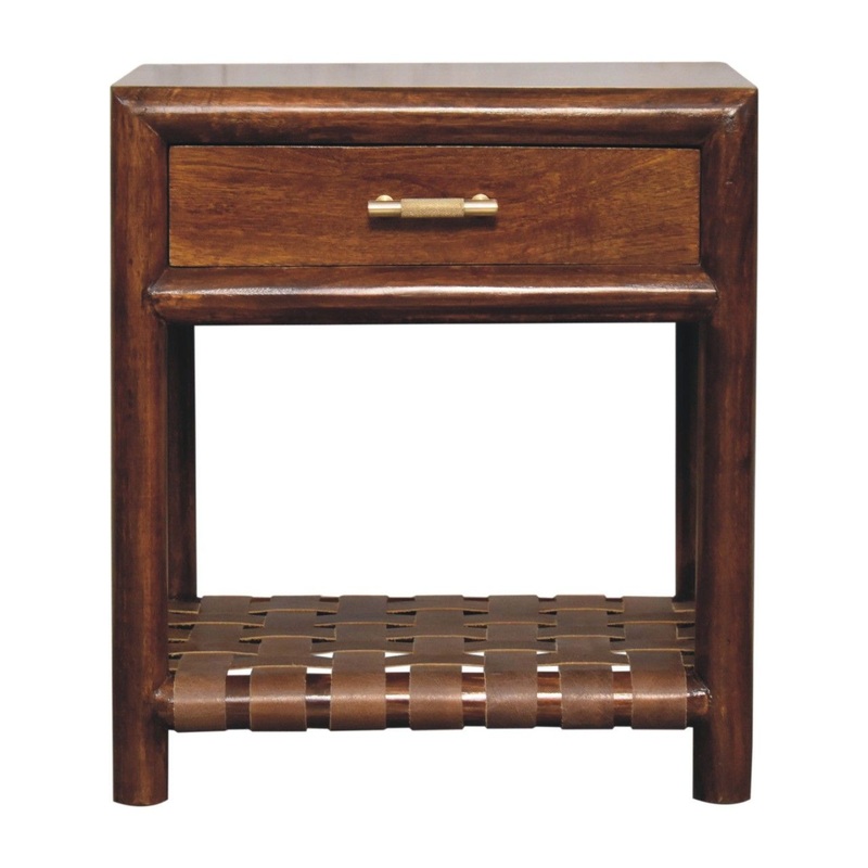 T Bar Nightstand – Dark Brown
