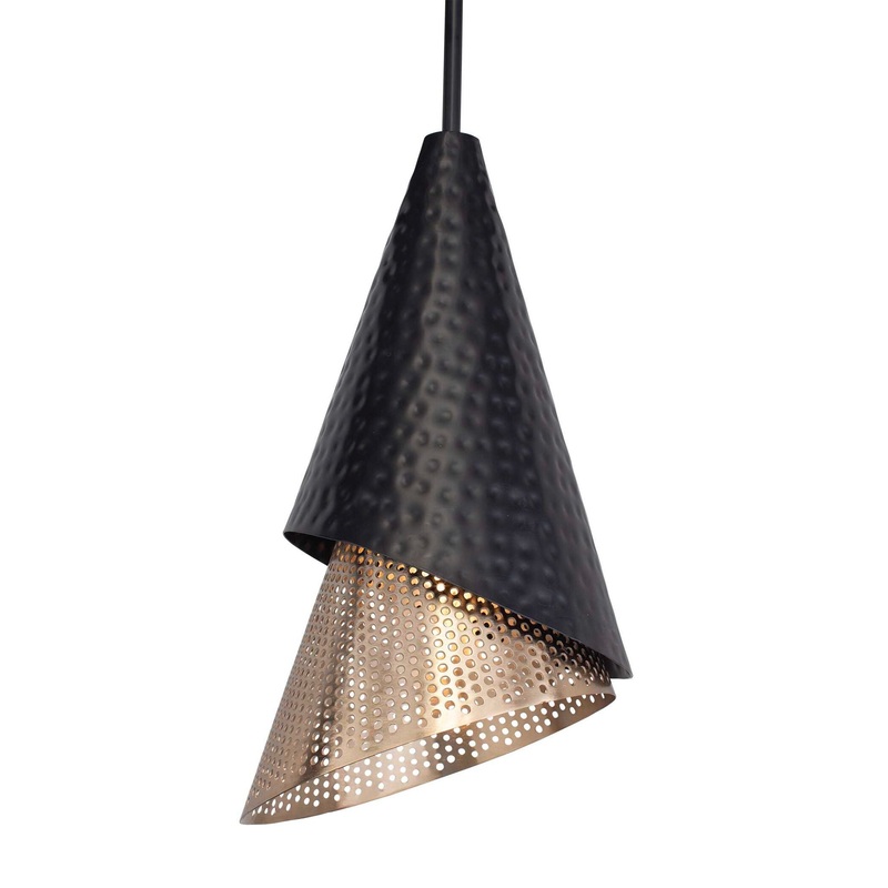 Apollo – 1 Light Mini Pendant – Black / Gold