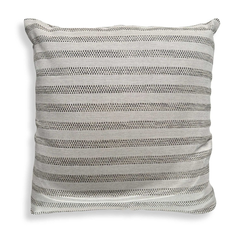 Basket Stripe – Rattan Outdoor Pillow – Brown