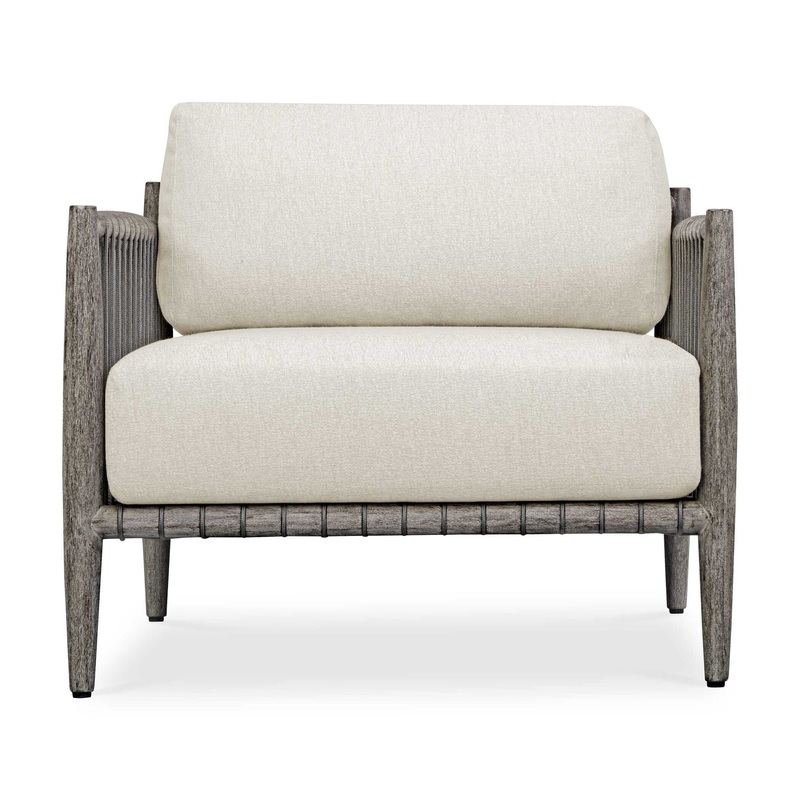 Borneo – Outdoor Lounge Chair – White / Dark Gray