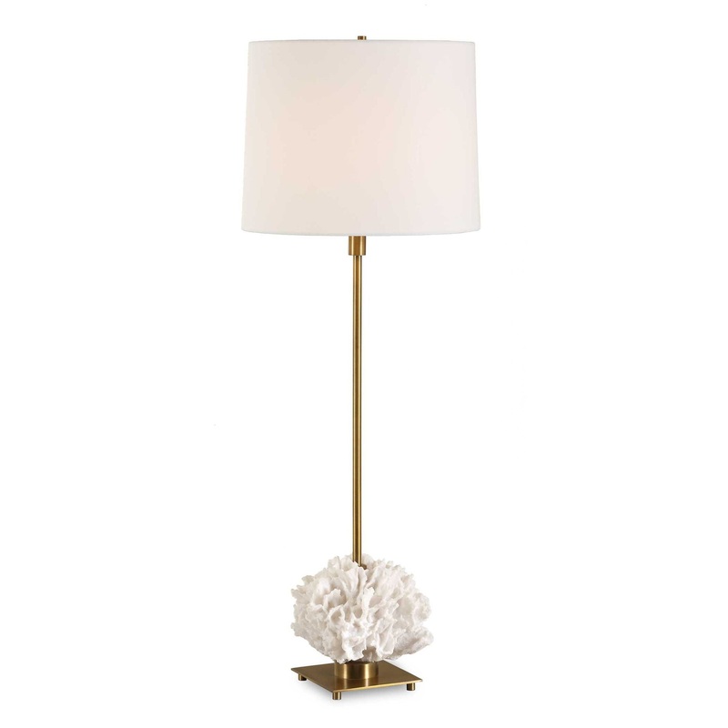 Caronia – Coral Buffet Lamp – Brass / Gold / White