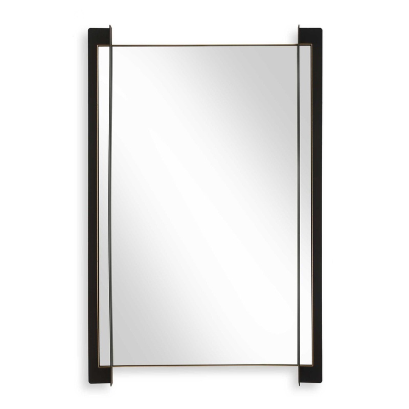 Cunene – Industrial Wall Mirror – Black