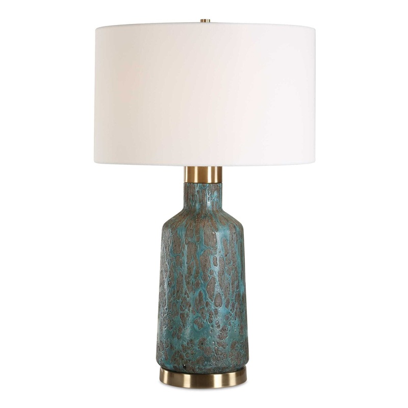 Dauphine – Cracked Table Lamp – Teal