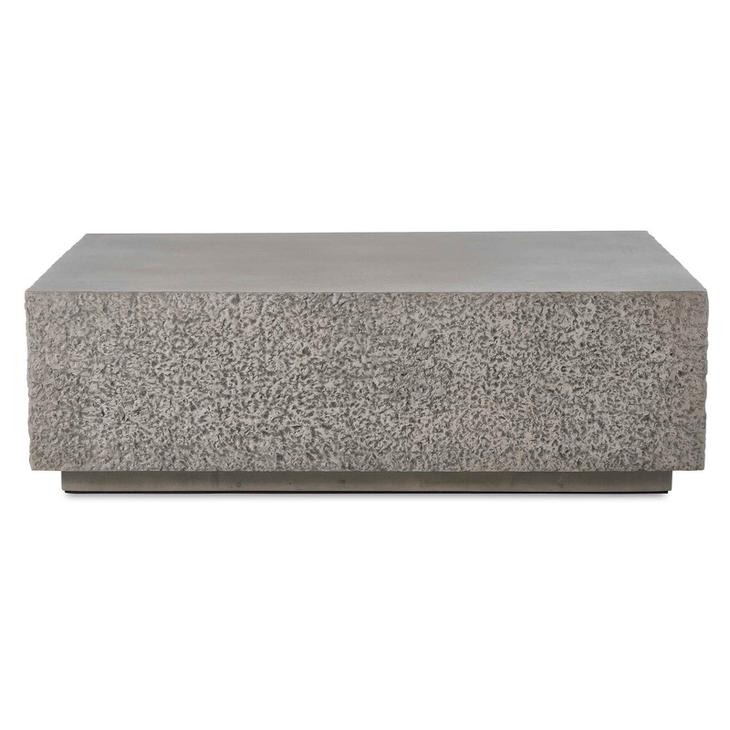 Hesston – Outdoor Concrete Coffee Table – Brown / Gray