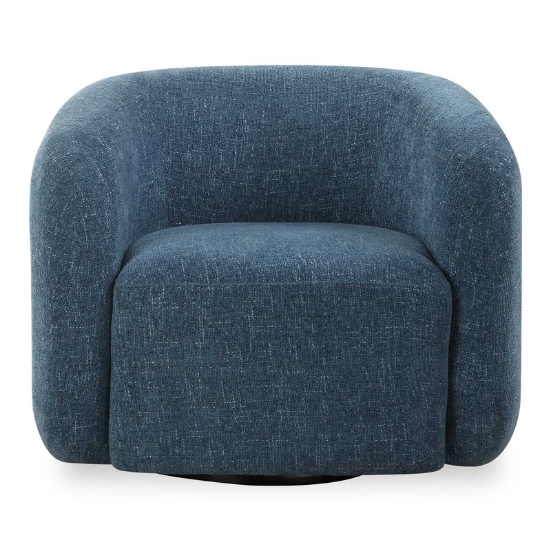 Junie – Swivel Barrel Chair – Blue