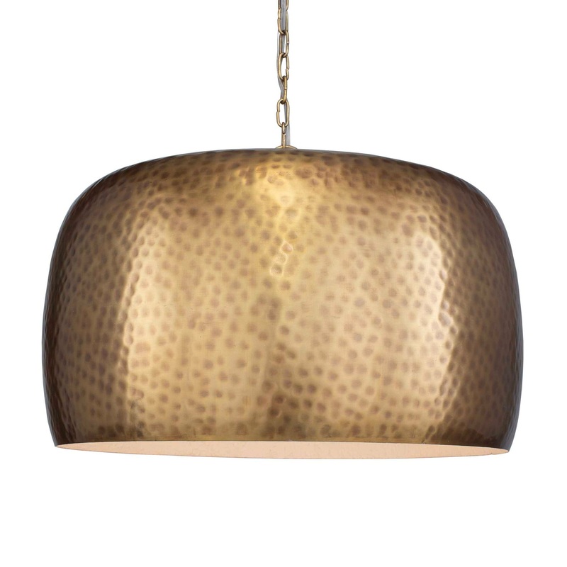 Lemont – Hammered Brass 1 Light Pendant – Brass