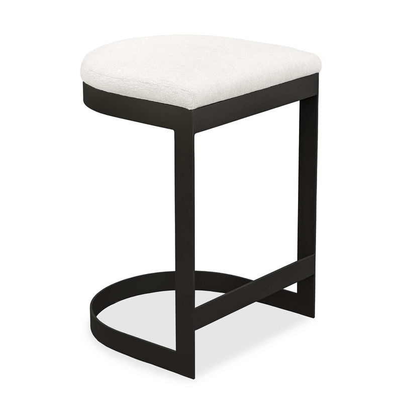 Maude – Outdoor Counter Stool – White / Black