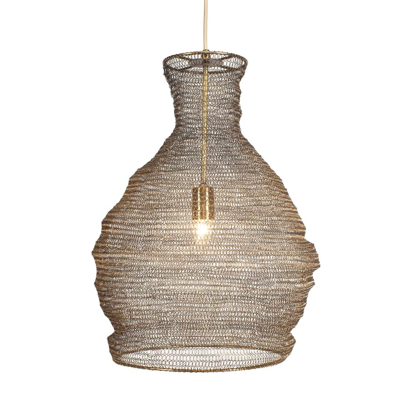 Murmur – Woven Brass 1 Light Pendant – Brass