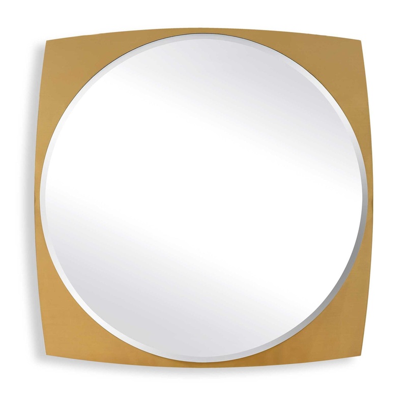 Neilia – Round Mirror – Brass