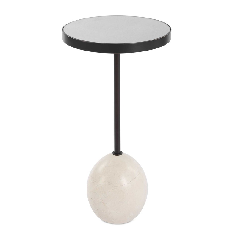 Odesa – Marble Accent Table – Black / White