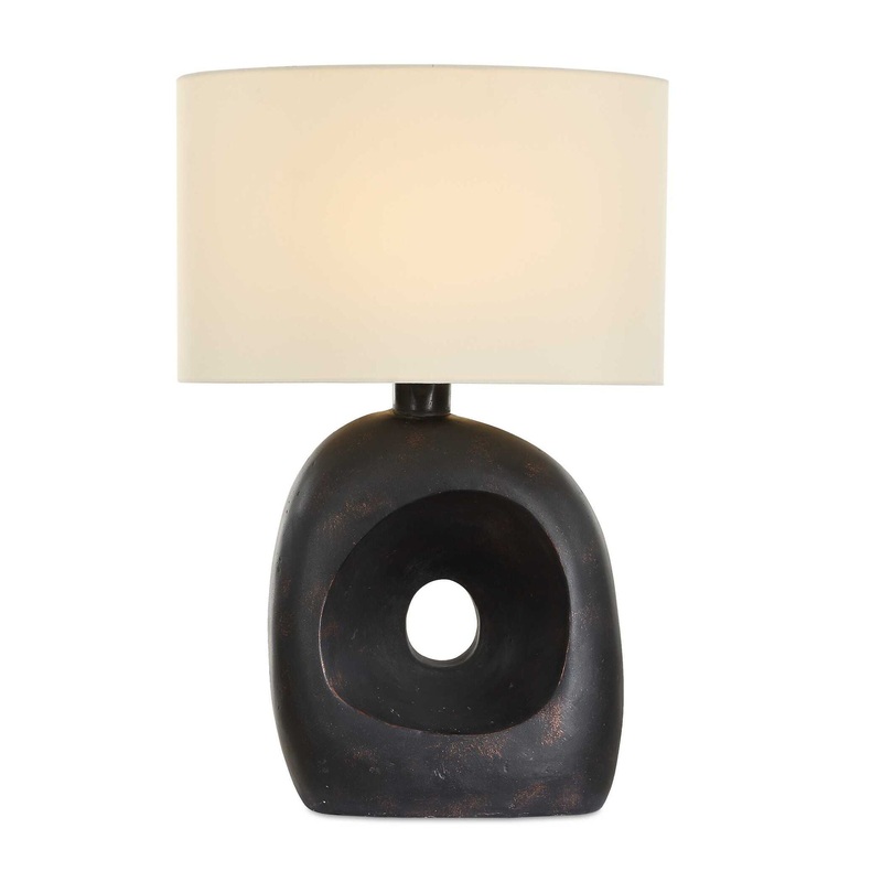 Peephole – Outdoor Bronze Table Lamp – Black