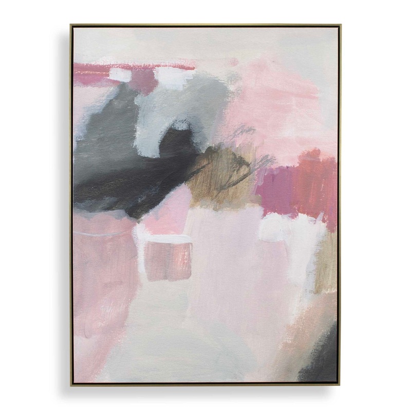 Process – Framed Abstract Art – Black / Gold / Gray / Green / Pink / Purple / White