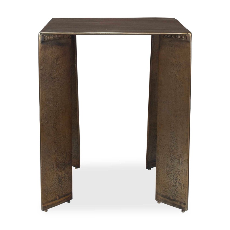 Reade – Outdoor Accent Table – Brass